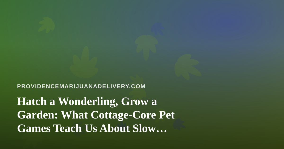Hatch a Wonderling, Grow a Garden: What Cottage-Core Pet Games Teach Us About Slow Living