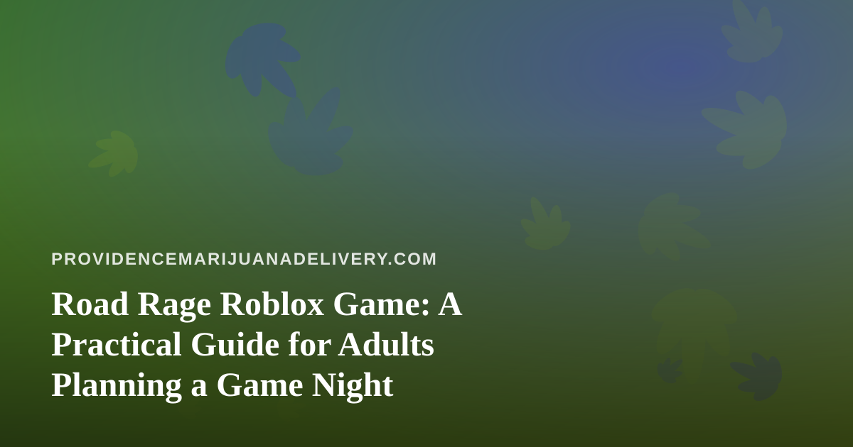 Road Rage Roblox Game: A Practical Guide for Adults Planning a Game Night