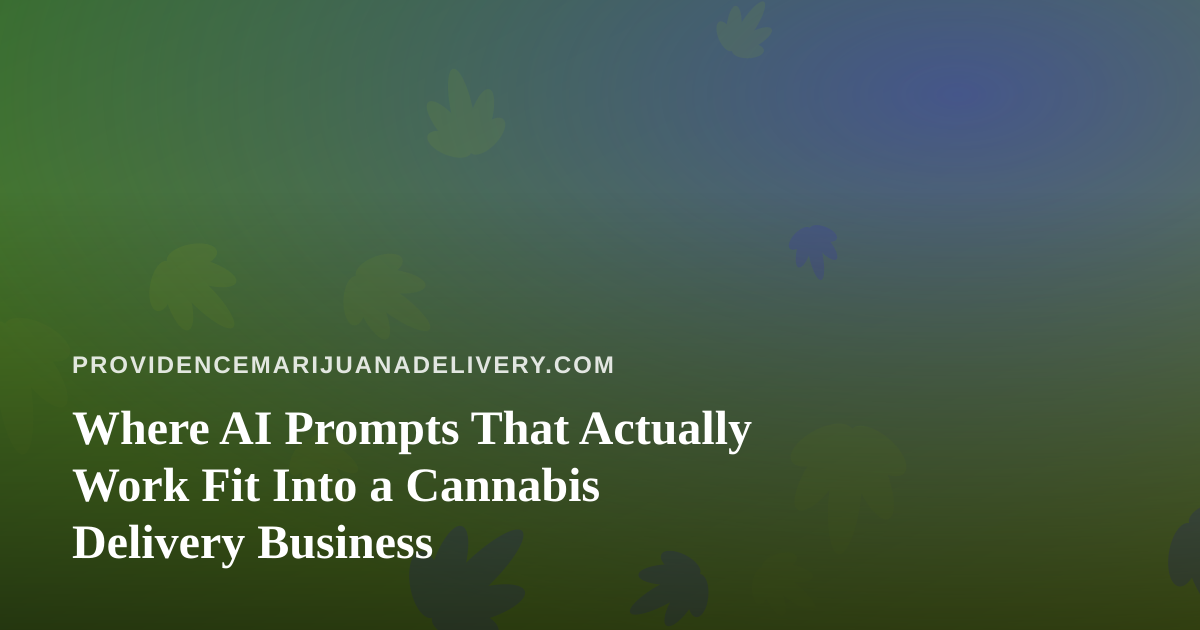 Where AI Prompts That Actually Work Fit Into a Cannabis Delivery Business